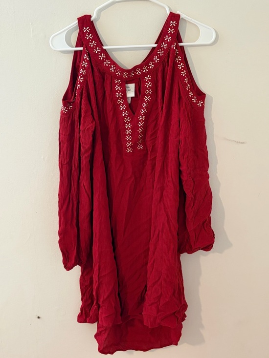Knox Rose Dresses & Skirts - Knox Rose Red Embellished V-Neck Tunic